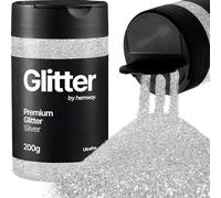 Hemway Premium Glitter Shaker Silver 200g Ultrafine Metallic Flake