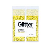Hemway Premium Glitter Shakers - Sand Gold | 130g (2 Pack) Chunky Metallic Flake Sequins for Resin & Epoxy Crafts | Craft Supplies for Tumblers, Festival, Hair, Face, Body, Eye & Nail Art