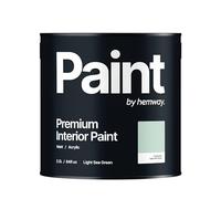 Hemway - Premium Interior Paint - Light Sea Green 2.5 L | Indoor Matt Finish, Acrylic & Water-Based Emulsion | Quick Dry & High Coverage for the Kitchen, Bathroom & Bedroom
