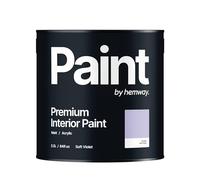 Hemway - Premium Interior Paint - Soft Violet Purple 2.5 L | Indoor Matt Finish, Acrylic & Water-Based Emulsion | Quick Dry & High Coverage for the Kitchen, Bathroom & Bedroom