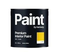 Hemway - Premium Interior Paint - Spring Yellow 2.5 L | Indoor Matt Finish, Acrylic & Water-Based Emulsion | Quick Dry & High Coverage for the Kitchen, Bathroom & Bedroom