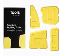Hemway Premium Sealant Profiling Tool 4 Piece Kit - For Finishing & Smoothing Silicone Caulk Mastic - Multi Edge Reusable Applicator