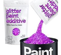 Hemway Purple Holographic Glitter Paint Additive Extra Chunky 100g for Adding Sparkle to Paints & Varnish | Paint Walls Sparkly Add to Emulsion, Acrylic or Lacquer Indoor