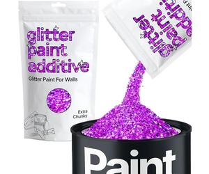 Hemway Purple Holographic Glitter Paint Additive Extra Chunky 100g for Adding Sparkle to Paints & Varnish | Paint Walls Sparkly Add to Emulsion, Acrylic or Lacquer Indoor