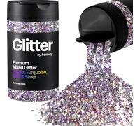 Hemway Purple, Turquoise, Gold & Silver Mix Glitter Shaker, 110g Mixed Size