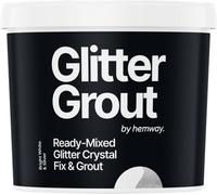 Hemway Ready-Mixed Glitter Grout & Fix Adhesive / Bright White Grout / Silver / 4.5Kg / 10Lb