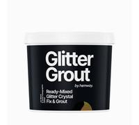 Hemway Ready-Mixed Glitter Grout & Fix Adhesive / Jet Black Grout / Gold Holographic Glitter / 4.5Kg / 10Lb