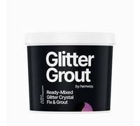 Hemway Ready-Mixed Glitter Grout & Fix Adhesive / Jet Black Grout / Pink Holographic / 4.5Kg / 10Lb