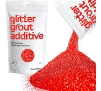 Hemway Red Glitter Grout Additive 100g Metallic Flakes for Adding Sparkle to Kitchen & Bathroom Tiles | Enhance Your Indoor Grouting Projects with a Durable Sparkly Effect