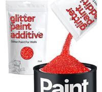 Hemway Red Glitter Paint Additive Fine 100g for Adding Sparkle | for Paints & Varnish | Paint Walls Sparkly Add to Emulsion, Acrylic or Lacquer Indoor