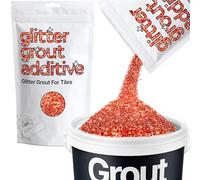 Hemway Red Holographic Glitter Grout Additive 100g | for Adding Sparkle to Kitchen & Bathroom Tiles, Enhance Your Indoor Grouting Projects with a Durable Sparkly Effect