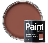 Hemway Red Oxide Paint 2.5 L, Indoor Matt Finish, One Coat, Wall Paint, Acrylic & Water-Based Emulsion, Quick Dry & High Coverage for the Kitchen, Bathroom & Bedroom Walls & Ceiling
