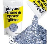 Hemway Resin Glitter Azure Blue 100g Super Chunky | Polyurethane & Epoxy Glitter for Resin Crafts, Tumblers, Coasters, Floor & Table Art