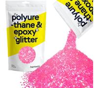 Hemway Resin Glitter Baby Pink Iridescent 100g Extra Chunky | Polyurethane & Epoxy Glitter for Resin Crafts, Tumblers, Coasters, Floor & Table Art