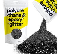 Hemway Resin Glitter Black 100g Ultrafine | Polyurethane & Epoxy Glitter for Resin Crafts, Tumblers, Coasters, Floor & Table Art