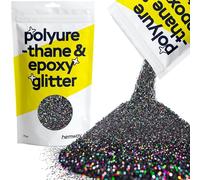 Hemway Resin Glitter Black Holographic 100g Fine | Polyurethane & Epoxy Glitter for Resin Crafts, Tumblers, Coasters, Floor & Table Art