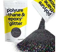 Hemway Resin Glitter Black Holographic 100g Microfine | Polyurethane & Epoxy Glitter for Resin Crafts, Tumblers, Coasters, Floor & Table Art