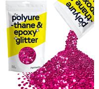 Hemway Resin Glitter Dark Rose Pink 100g Super Chunky | Polyurethane & Epoxy Glitter for Resin Crafts, Tumblers, Coasters, Floor & Table Art