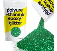 Hemway Resin Glitter Emerald Green 100g Fine | Polyurethane & Epoxy Glitter for Resin Crafts, Tumblers, Coasters, Floor & Table Art