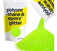 Hemway Resin Glitter Fluorescent Green 100g Ultrafine | Polyurethane & Epoxy Glitter for Resin Crafts, Tumblers, Coasters, Floor & Table Art
