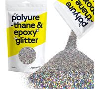 Hemway Resin Glitter Gun Metal Grey Holographic 100g Ultrafine | Polyurethane & Epoxy Glitter for Resin Crafts, Tumblers, Coasters, Floor & Table Art