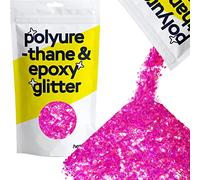 Hemway Resin Glitter Hot Pink Iridescent Mix 100g Mixed Chunky | Polyurethane & Epoxy Glitter for Resin Crafts, Tumblers, Coasters, Floor & Table Art