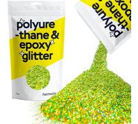 Hemway Resin Glitter Lime Green Holographic 100g Fine | Polyurethane & Epoxy Glitter for Resin Crafts, Tumblers, Coasters, Floor & Table Art