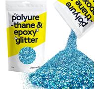 Hemway Resin Glitter Ocean Blue Holographic 100g Fine | Polyurethane & Epoxy Glitter for Resin Crafts, Tumblers, Coasters, Floor & Table Art