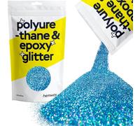 Hemway Resin Glitter Ocean Blue Holographic 100g Ultrafine | Polyurethane & Epoxy Glitter for Resin Crafts, Tumblers, Coasters, Floor & Table Art