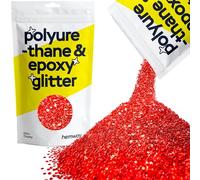 Hemway Resin Glitter Red 100g Extra Chunky | Polyurethane & Epoxy Glitter for Resin Crafts, Tumblers, Coasters, Floor & Table Art
