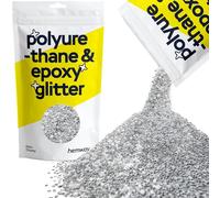 Hemway Resin Glitter Silver 100g Extra Chunky | Polyurethane & Epoxy Glitter for Resin Crafts, Tumblers, Coasters, Floor & Table Art