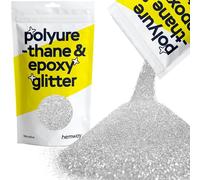 Hemway Resin Glitter Silver 100g Microfine | Polyurethane & Epoxy Glitter for Resin Crafts, Tumblers, Coasters, Floor & Table Art