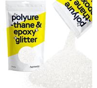 Hemway Resin Glitter White Iridescent 100g Chunky | Polyurethane & Epoxy Glitter for Resin Crafts, Tumblers, Coasters, Floor & Table Art