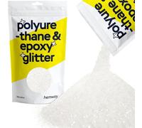 Hemway Resin Glitter White Iridescent 100g Microfine | Polyurethane & Epoxy Glitter for Resin Crafts, Tumblers, Coasters, Floor & Table Art