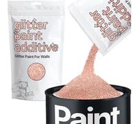 Hemway Rose Gold Holographic Glitter Paint Additive 100g for Adding Sparkle to Paints & Varnish | Paint Walls Sparkly Add to Emulsion, Acrylic or Lacquer Indoor