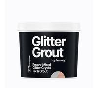 Hemway Rose Gold Holographic Glitter with Light Grey Grout 2.5L / 4.5kg Ready Mixed Glitter Grout & Fix | Floor, Wall & Tile Adhesive, Water-Resistant, Anti-Mould, Easy to Use & Fast-Drying