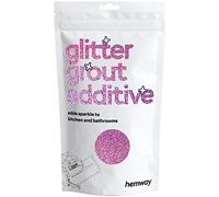 Hemway Rose Pink Holographic Glitter Grout Additive Chunky 100g Metallic Flakes for Adding Sparkle to Kitchen & Bathroom Tiles | Enhance Your Indoor Grouting Projects with a Durable Sparkly Effect