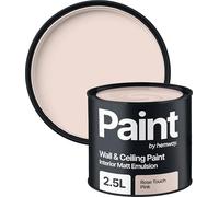 Hemway Rose Touch Pink Paint 2.5 L, Indoor Matt Finish Wall Paint, Acrylic & Water-Based Emulsion, Quick Dry & High Coverage for the Kitchen, Bathroom & Bedroom Walls & Ceiling