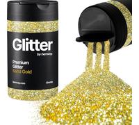 Hemway Sand Gold Glitter Shaker, 130g Chunky Glitter, Crafts 1/40" Metallic Flake Sand Gold Sequins, Resin & Epoxy Crafts, Decorating, Halloween, Christmas, Nail, Face, Art