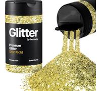 Hemway Sand Gold Glitter Shaker, 130g Extra Chunky Glitter, Crafts 1/24" Metallic Flake Sand Gold Sequins, Resin & Epoxy Crafts, Decorating, Halloween, Christmas, Nail, Face, Art