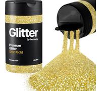 Hemway Sand Gold Glitter Shaker, 130g Ultrafine Glitter, Crafts 1/128" Metallic Flake Sand Gold Sequins, Resin & Epoxy Crafts, Decorating, Halloween, Christmas, Nail, Face, Art