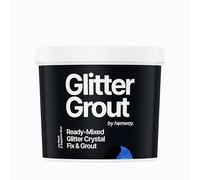 Hemway Sapphire Blue Glitter with Jet Black Grout 2.5L / 4.5kg Ready Mixed Glitter Grout & Fix | Floor, Wall & Tile Adhesive, Water-Resistant, Anti-Mould, Easy to Use & Fast-Drying