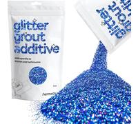 Hemway Sapphire Blue Holographic Glitter Grout Additive 100g Metallic Flakes for Adding Sparkle to Kitchen & Bathroom Tiles | Enhance Your Indoor Grouting Projects with a Durable Sparkly Effect