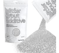 Hemway Silver Glitter Grout Additive Ultrafine 100g Metallic Flakes for Adding Sparkle to Kitchen & Bathroom Tiles | Enhance Your Indoor Grouting Projects with a Durable Sparkly Effect
