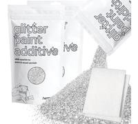 Hemway Silver Glitter Paint Additive 200g with 2X Buffing Pads