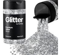 Hemway Silver Glitter Shaker, 130g Super Chunky Glitter, Crafts 1/8" Metallic Flake Silver Sequins, Resin & Epoxy Crafts, Decorating, Halloween, Christmas, Nail, Face, Art