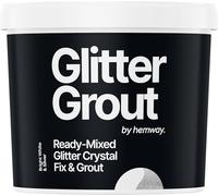 Hemway Silver Glitter with Bright White Grout 2.5L / 4.5kg Ready Mixed Glitter Grout & Fix | Floor, Wall & Tile Adhesive, Water-Resistant, Anti-Mould, Easy to Use & Fast-Drying