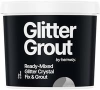 Hemway Silver Glitter with Grey Grout 2.5L / 4.5kg Ready Mixed Glitter Grout & Fix | Floor, Wall & Tile Adhesive, Water-Resistant, Anti-Mould, Easy to Use & Fast-Drying