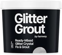 Hemway Silver Glitter with Light Grey Grout 2.5L / 4.5kg Ready Mixed Glitter Grout & Fix | Floor, Wall & Tile Adhesive, Water-Resistant, Anti-Mould, Easy to Use & Fast-Drying