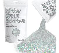 Hemway Silver Holographic Glitter Grout Additive Ultrafine 100g Metallic Flakes for Adding Sparkle to Kitchen & Bathroom Tiles | Enhance Your Indoor Grouting Projects with a Durable Sparkly Effect